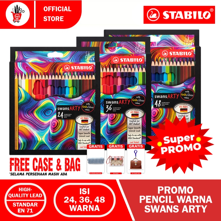 

PROMO Color Pencil | Pensil Warna Stabilo Swans Arty 12 - 24 - 36 - 48 Warna Panjang