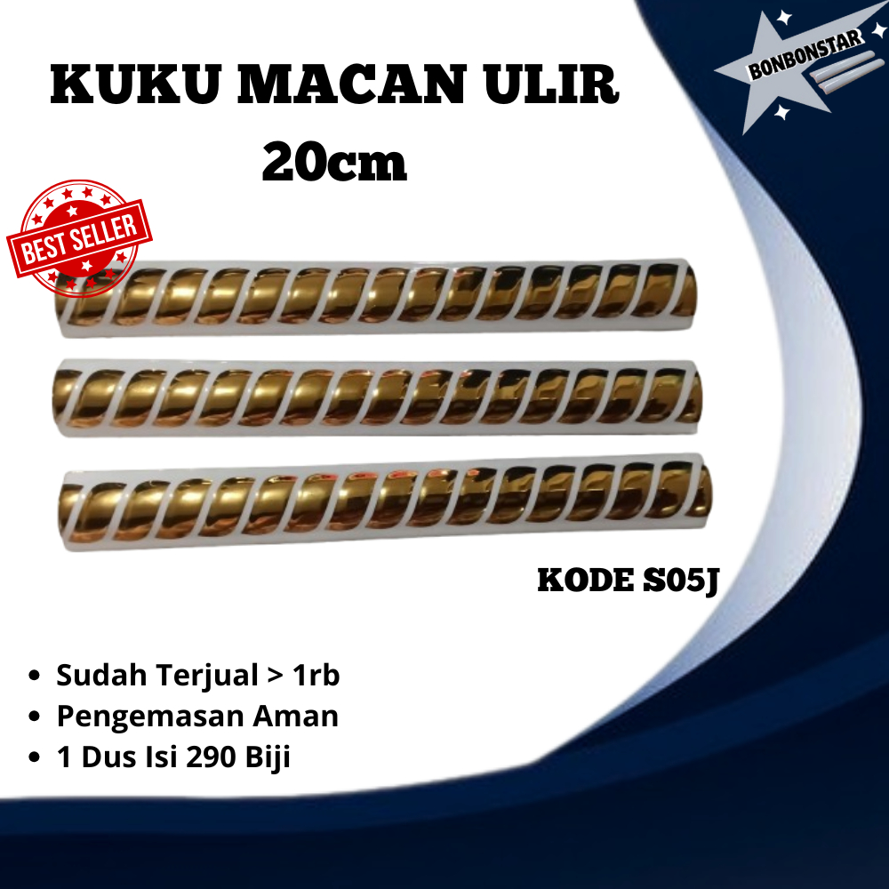 Kuku Macan Ulir White Gold Kode S05J Best Seller - Bon Bon - BB || List Dapur || List Tangga || List