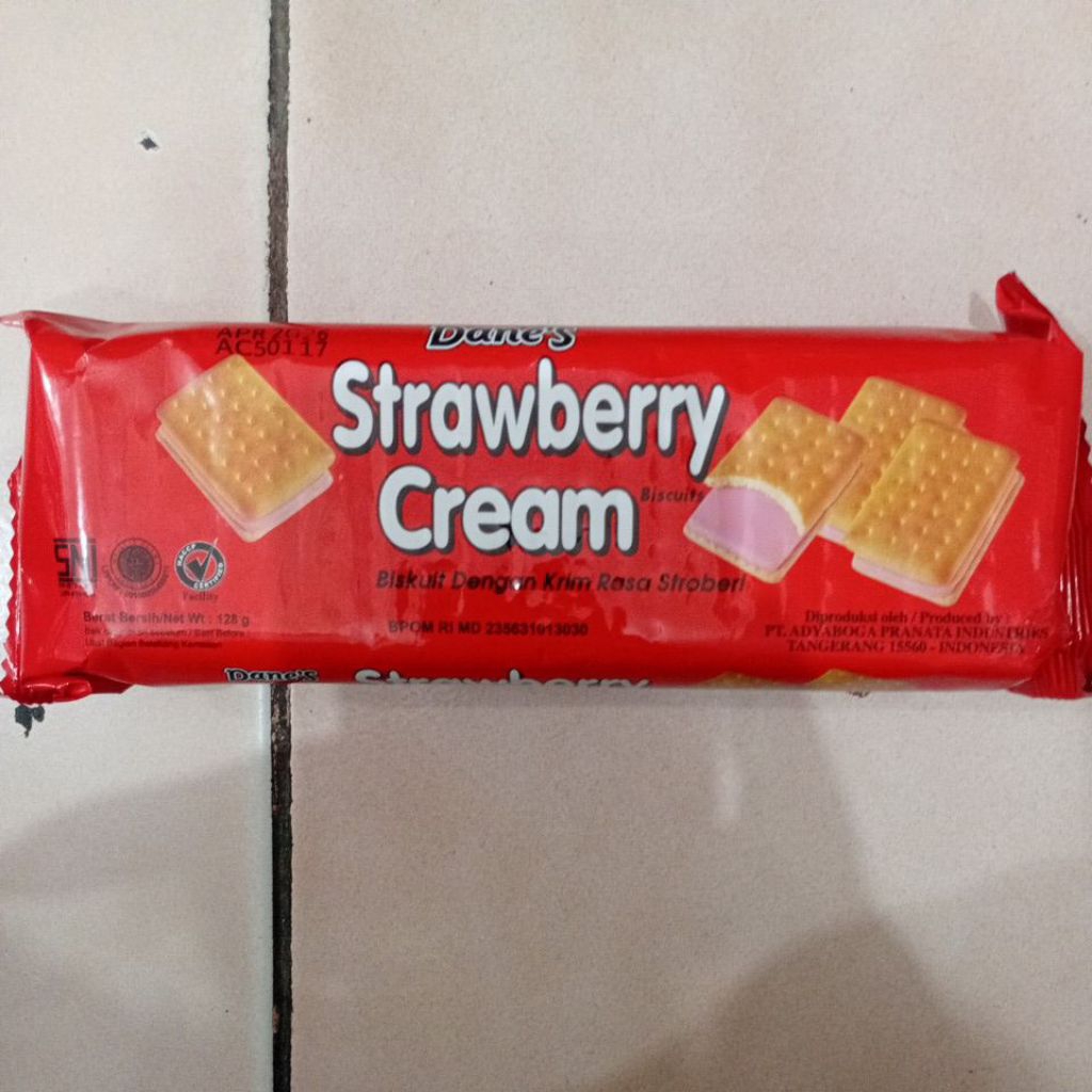 

Danes Strawberry Cream 128gr 1 Bungkus