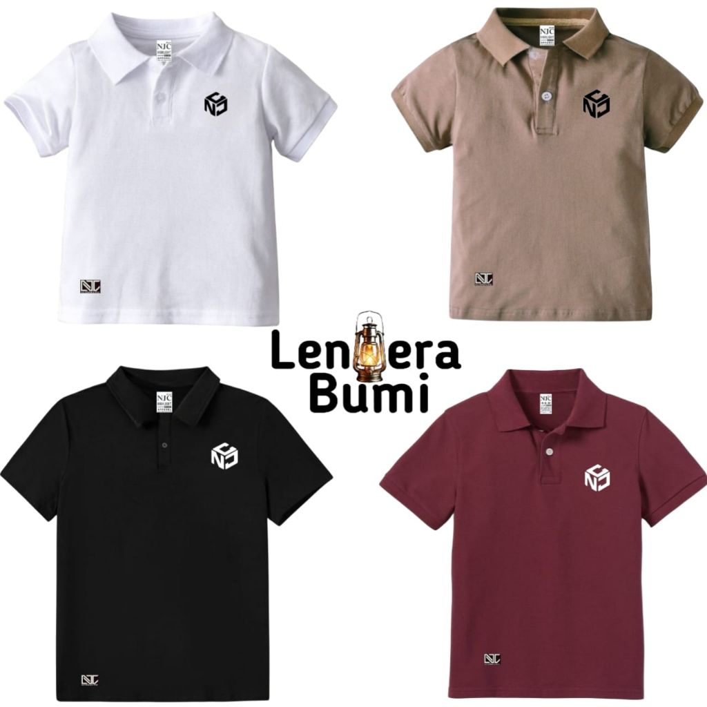Kaos Polo Shirt Anak Usia 1-12tahun Bahan cotton Pique Lacoste 24s
