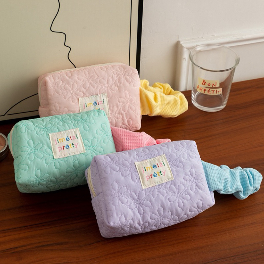 

Pretty Bunga Tempat Pencil Pouch Aesthetic Korea Lucu Warna Warni Cewe Makeup Traveling