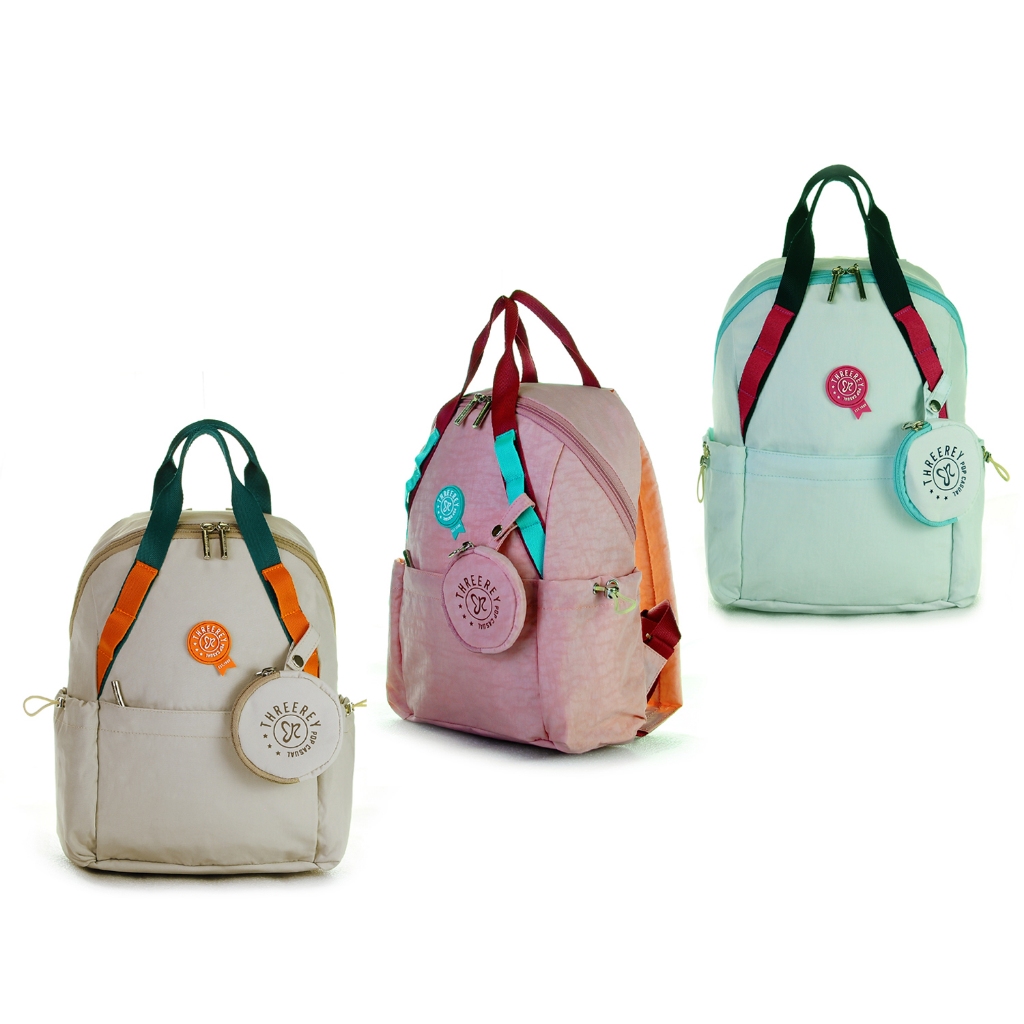Threerey - Tas Ransel wanita - Tas mini Backpack Sekolah Kuliah Water Repellent AVELINE TA90134