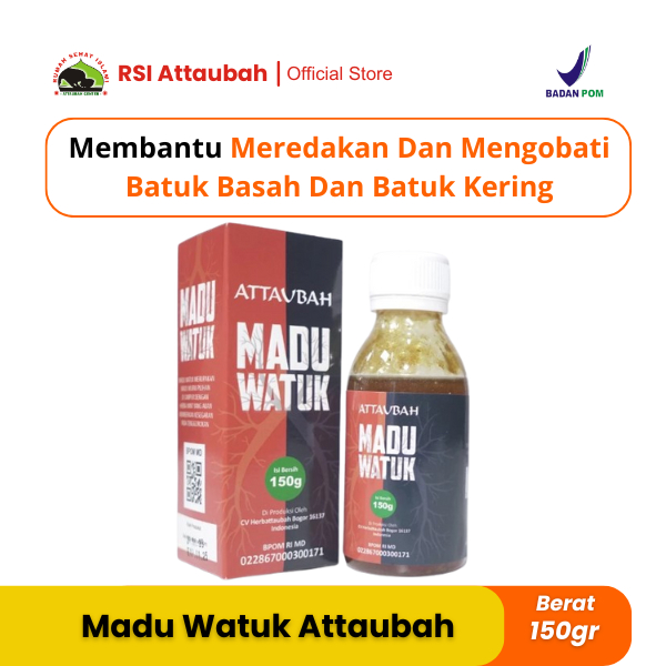 

Madu Watuk Attaubah 150 gram Original BPOM Meredakan Batuk Basah Dan Kering