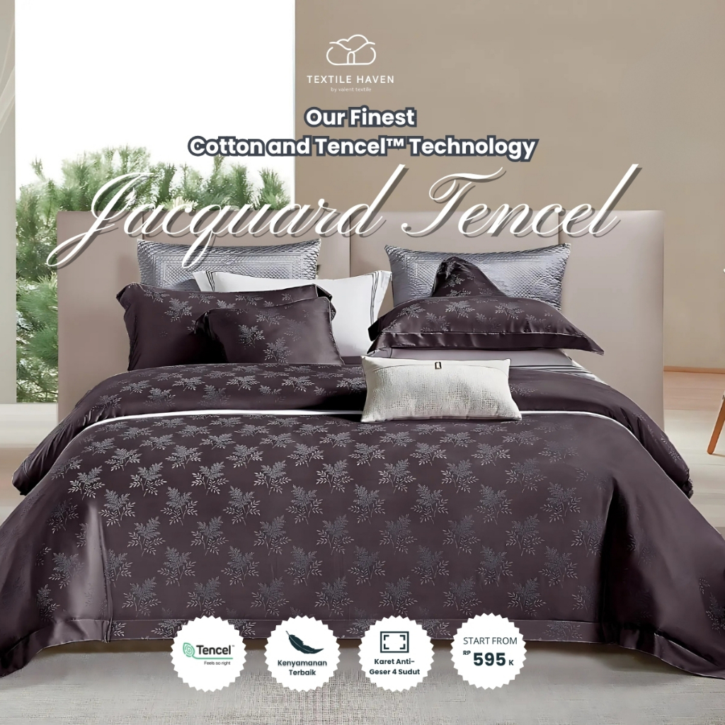 Sprei dan BedCover Jacquard Sutra Serat Bamboo Original 80s | Sprei KingKoil Sutra Emboss tinggi 40