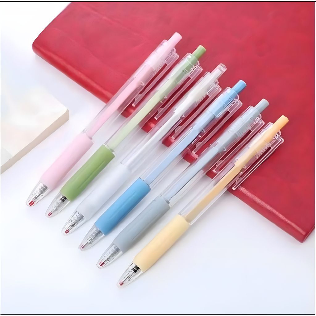 

Pulpen Cetekan Transparant Pastel Polos Pena Gel 0.5mm Tinta Hitam Alat Tulis Sekolah Kantor/Pen Warna Warni Bulpoint Polos.