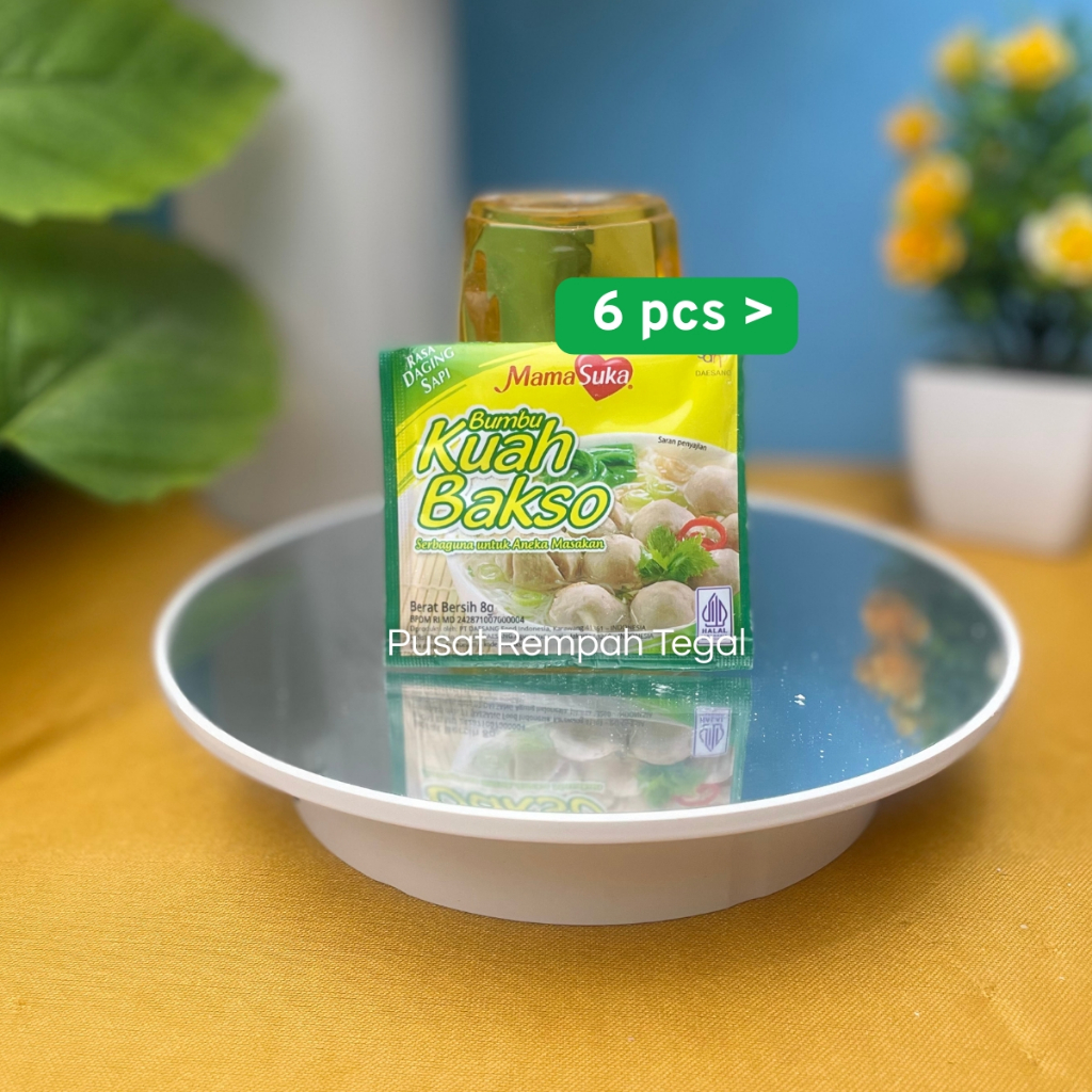 

Paket Isi 6 Bumbu Kuah Bakso Mama Suka Rasa Daging Sapi Serba Guna Untuk Aneka Masakan Isi 8gr