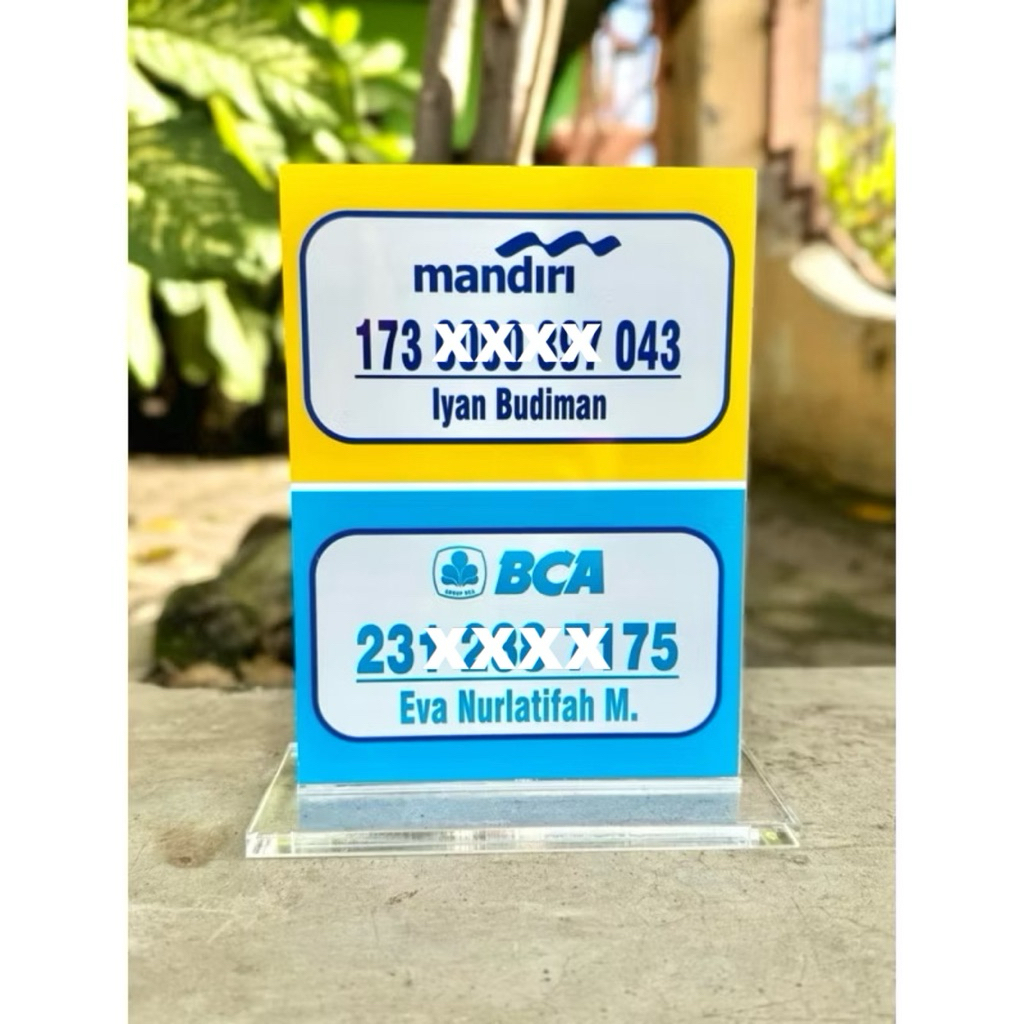 

(BISA COD) AKRILIK MEJA BISA CUSTOM EDIT REKENING / REQUEST REKENING UKURAN 15x20cm