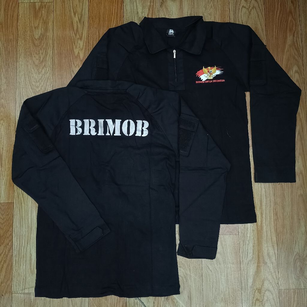 Kaos Hitam Tactical BDU Brimob Untuk Indonesia / Kaos Tactical Brimob / Kaos BDU Brimob