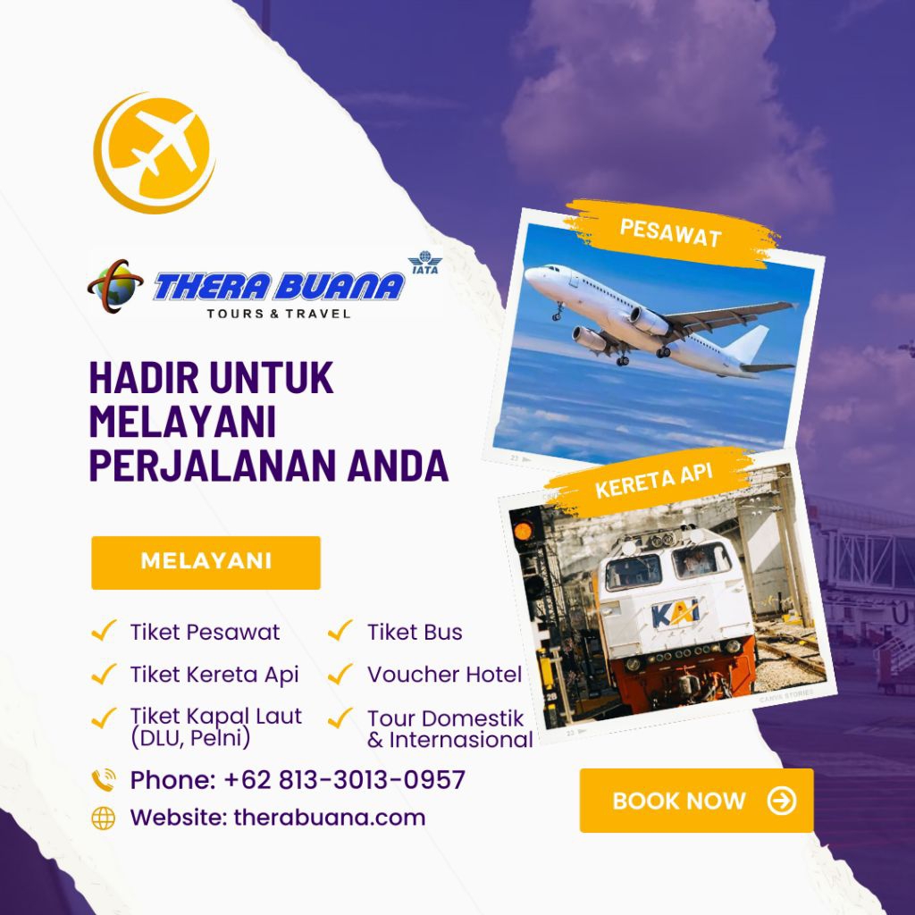 Tiket Pesawat Murah Semua Maskapai | Domestik & Internasional | Tiket Kereta Api | Voucher Hotel | P