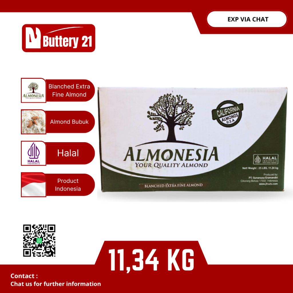 

ALMONESIA KACANG ALMOND GROUND 11,34 KG/ALMOND BUBUK HALUS MENTAH TANPA KULIT