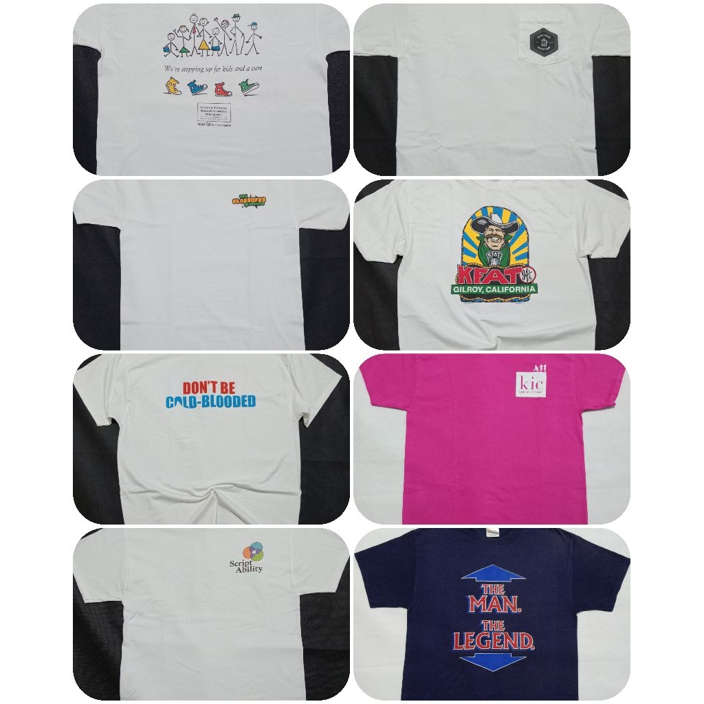 Kaos Sablon Casual Preloved – Bahan Adem – Hanes Ori USA – Size Lengkap