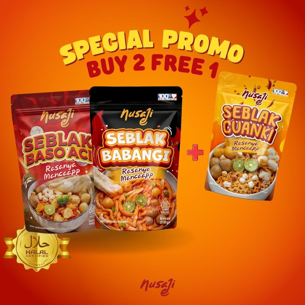

Nusaji Seblak Buy 2 Free 1 ( Boci + Babangi + Cuanki )