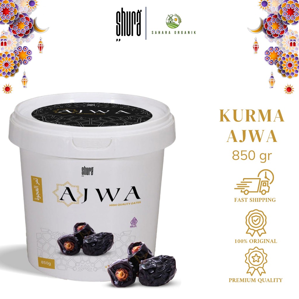 

Shura Kurma Ajwa Ember 850 g Premium Original High Quality