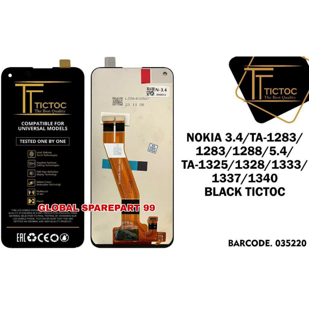 LCD NOKIA 3.4 TA-1283 1283 1288 / NOKIA 5.4 TA-1325 1328 1333 1337 1340 TICTOC