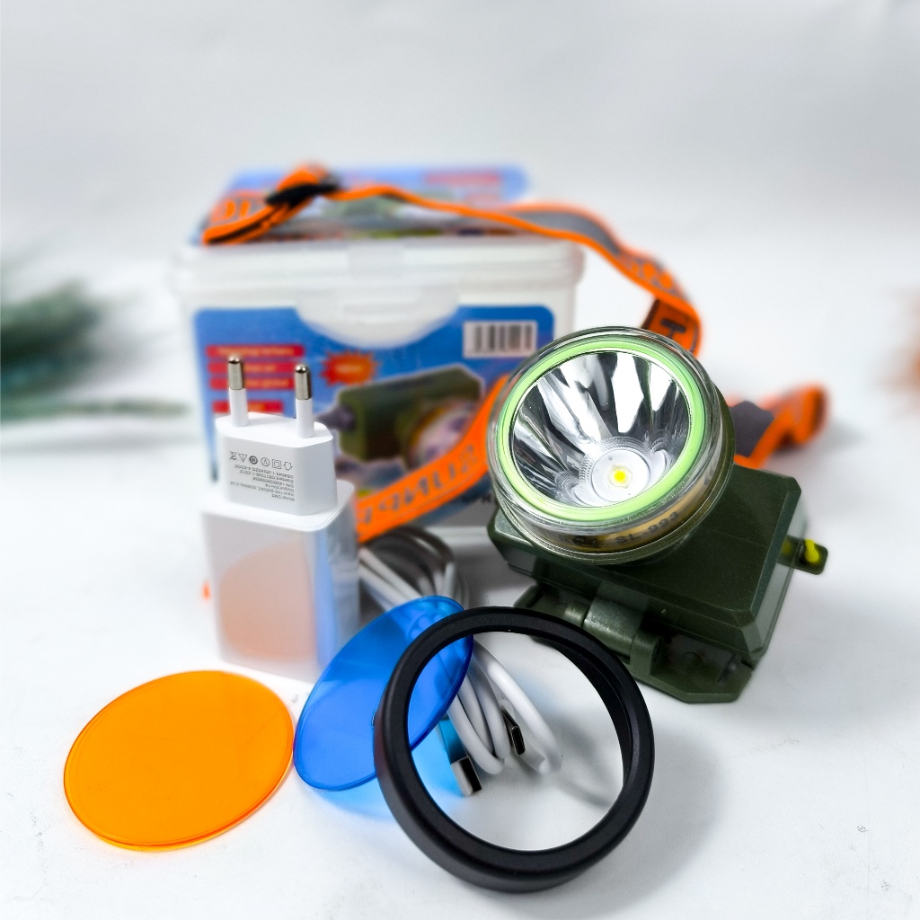 Sunpro SL-993 Senter Kepala Menyelam 160Watt On Off Diputar Tahan 50Jam Water Resistant Free Kacamat