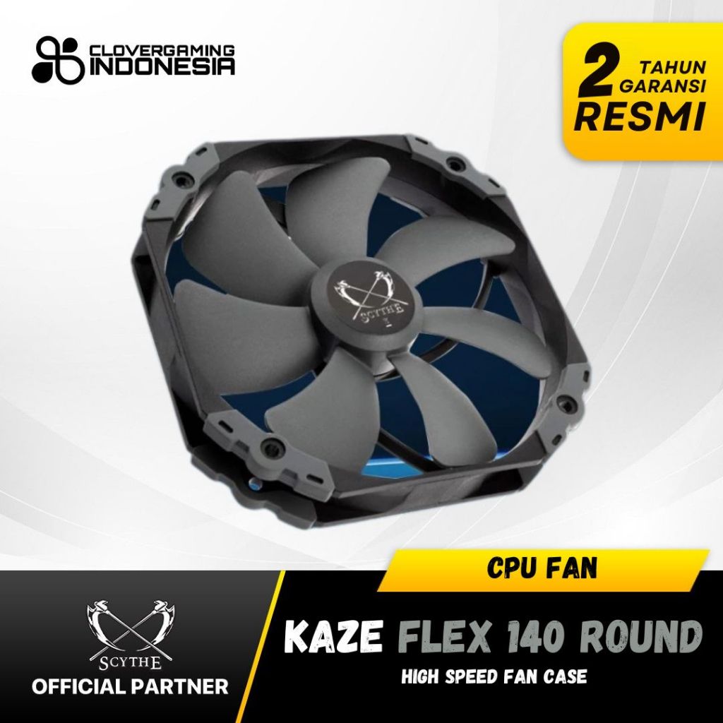Scythe Kaze Flex 140 NON ARGB LED Fan Case Silent 1800 RPM 140mm Kipas Casing PWM