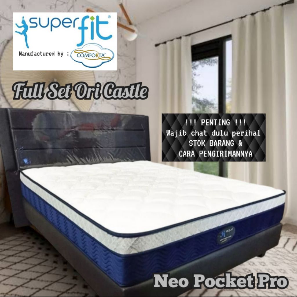 Full Set Ori . Springbed Comforta Superfit Neo Pocket PRO . 90 / 100 / 120 / 140 / 160 / 180 / 200