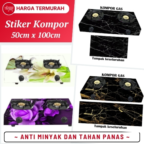 Wallpaper Kompor Stiker Kompor Sticker Kompor Gas 2 Tungku Anti Panas Dan Minyak