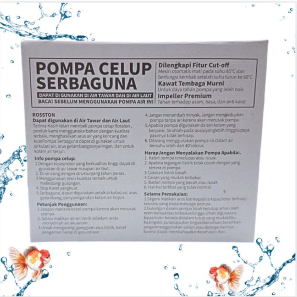 ROSSTON PSP 2100Z POMPA AQUARIUM SUBMERSIBLE PUMP
