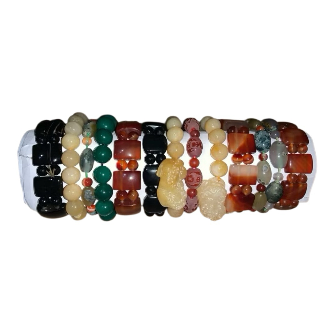 Gelang Batu Giok Warna Warni Pria Wanita / Gelang Keberuntungan - New