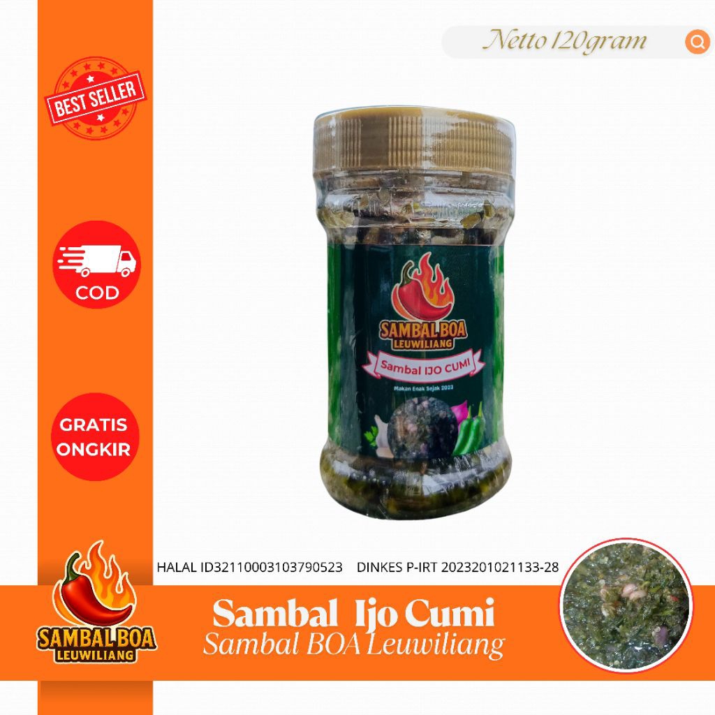 

Sambal BOA Leuwiliang - Sambal Ijo Cumi 120 gram