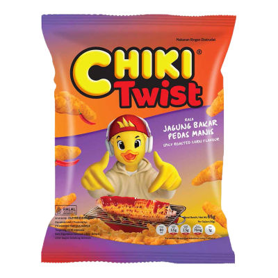 

Chiki Twist Makanan Ringan Jagung Bakar Pedas Manis 65 g