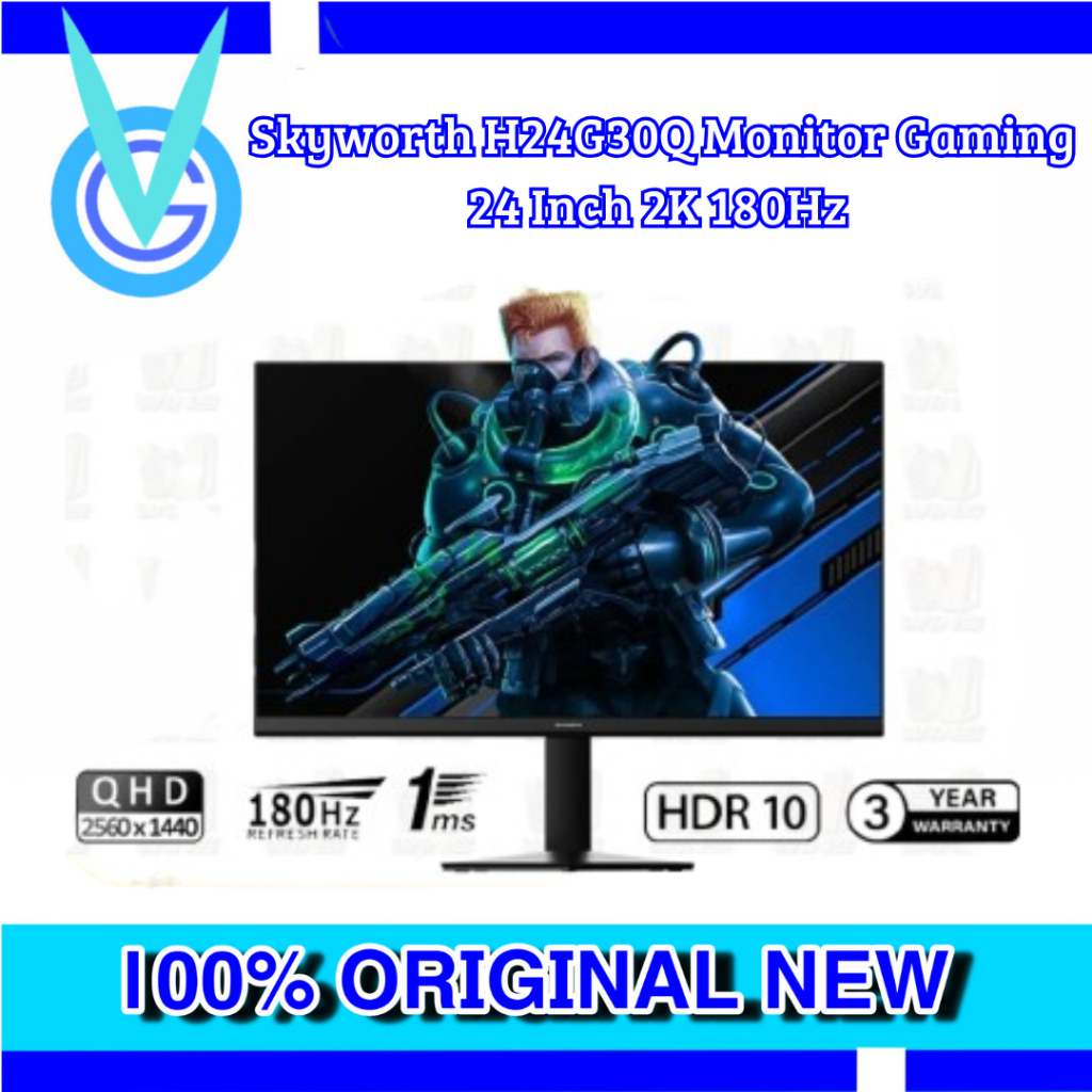 Monitor Skyworth H24G30Q Monitor Gaming 24 Inch 2K 180Hz 24" 180 Hz