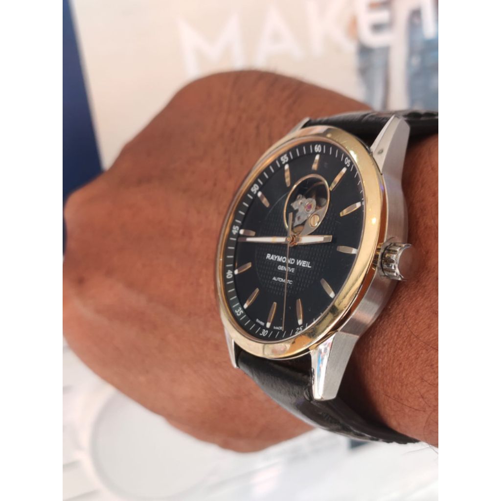 Jam tangan RW automatic big gold kombinasi original swiss mulus