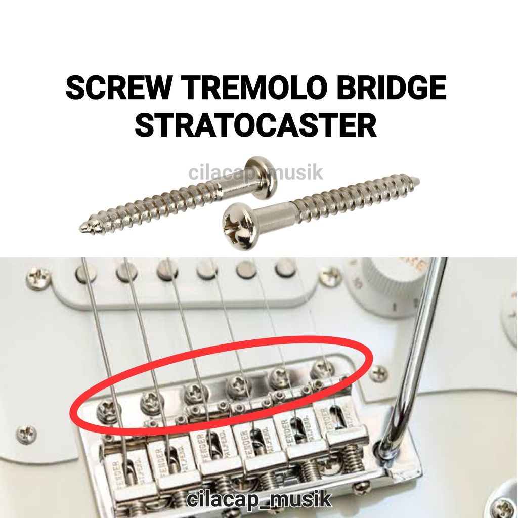 SCREW BRIDGE TREMOLO GITAR STRATOCASTER SKRUP BRIDGE