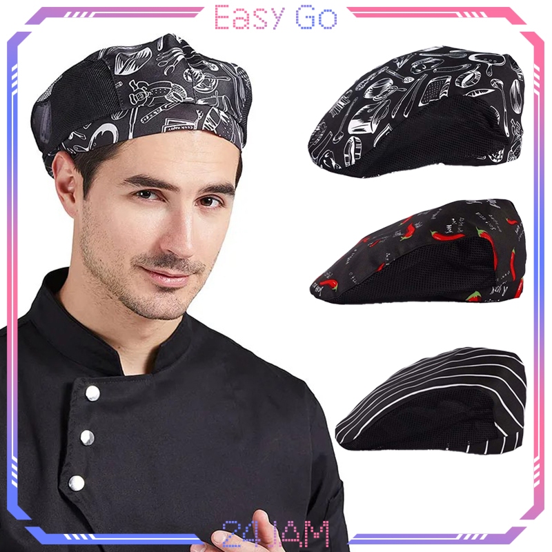 Topi Koki Jaring Topi Masak Koki Universal Topi Koki Chef Tutup Kepala Koki Topi Chef Pria