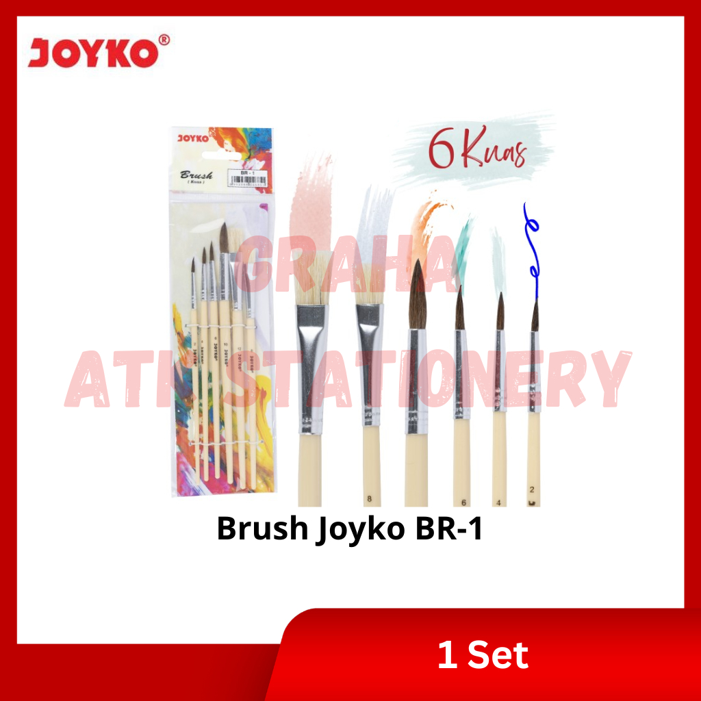 

[1 Set] Brush Joyko BR-1 / Kuas Lukis Joyko BR-1