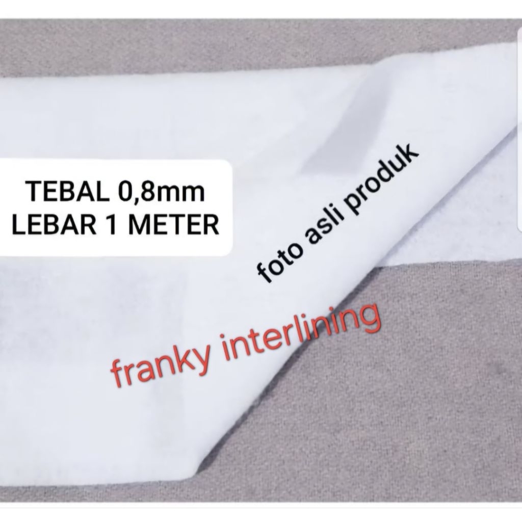 DAKRON PRESS TIPIS 0,8mm LEBAR 160CM HARGA PER METER