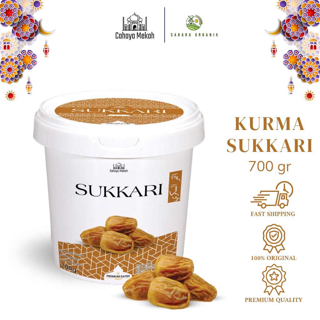 

Cahaya Mekah Kurma Sukari Ember 700gr Premium Original High Quality