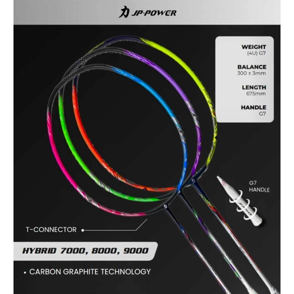 RAKET JP POWER HYBRID 7000 8000 9000 ORIGINAL