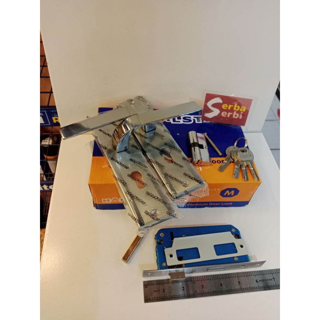 -KUNCI PINTU SEDANG/TANGGUNG SET-Kunci pintu door lock set komplit ukuran sedang