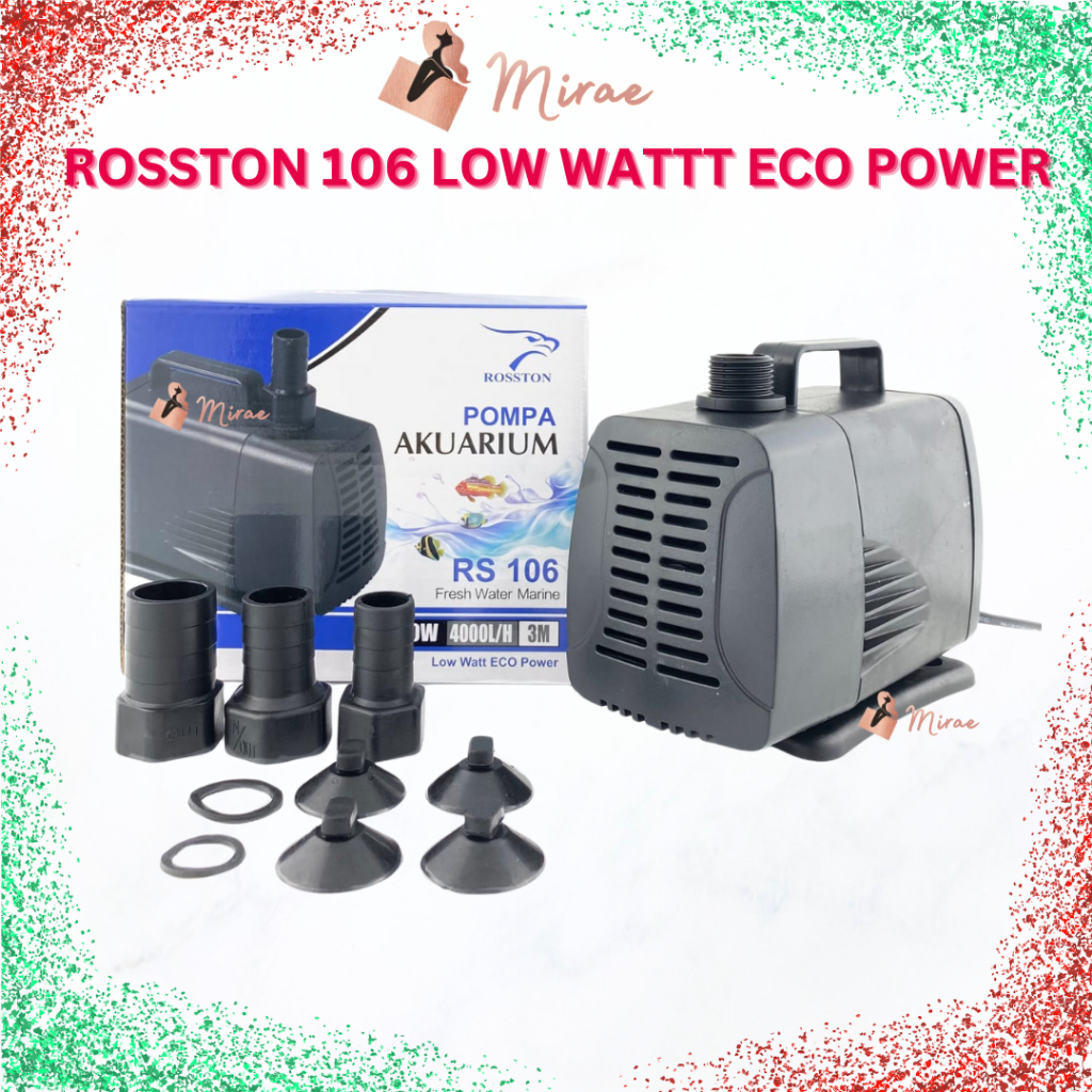 Rosston 106 Kandila ORCA 106 Pompa Aquarium Kolam Ekonomis Watt Rendah