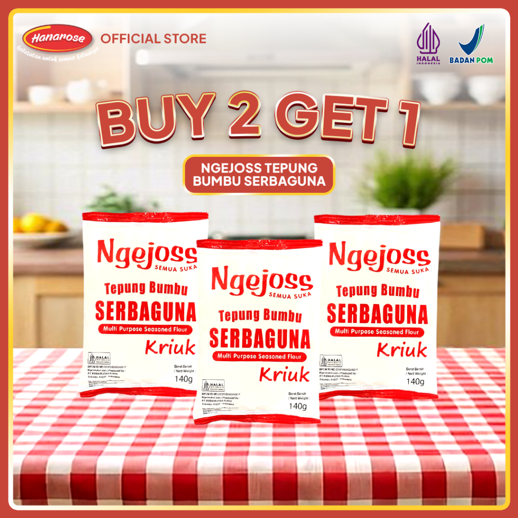 

NGEJOSS Tepung Bumbu Serbaguna 140 gr 3 pcs - buy 2 get 1 beli 2 gratis 1