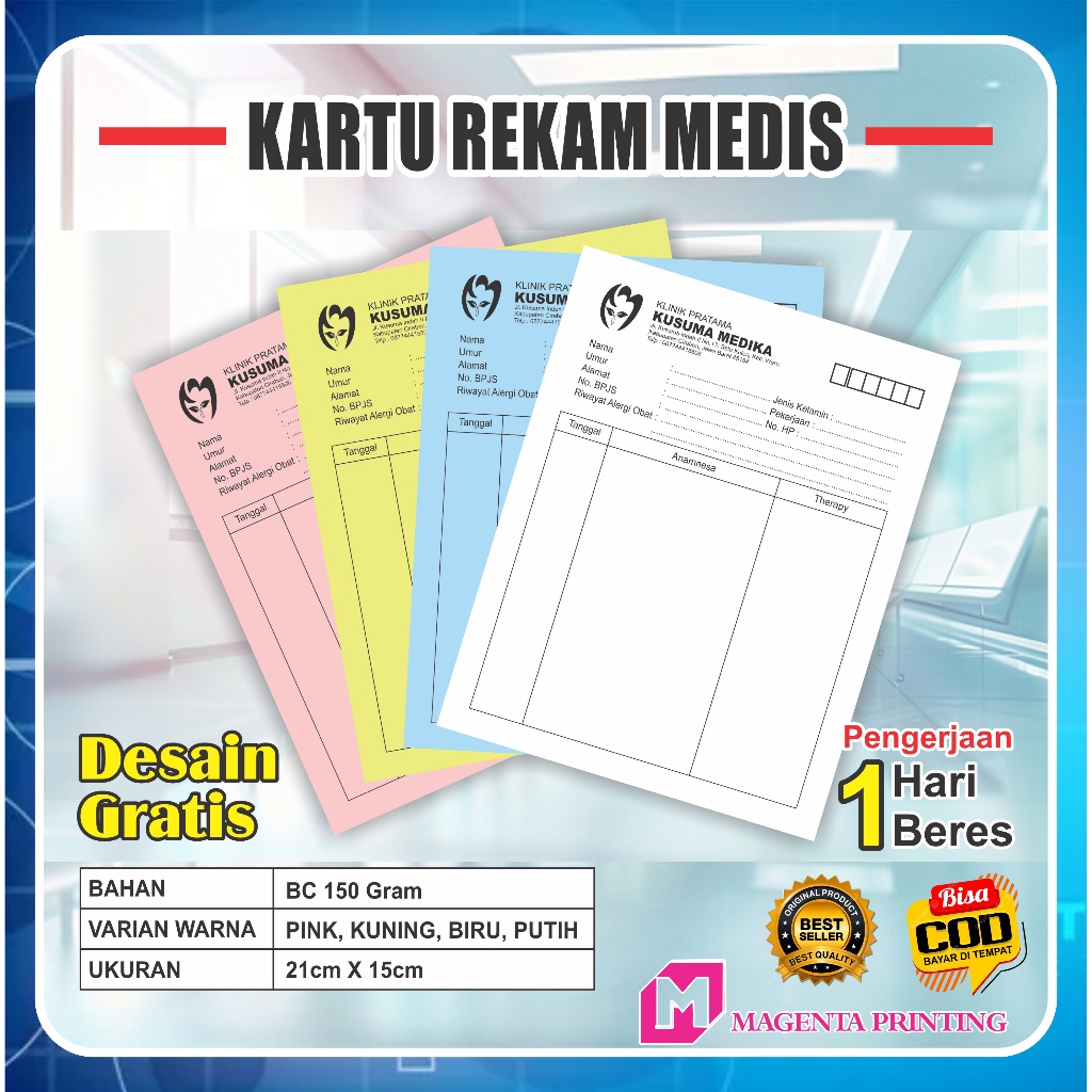 

Kartu Rekam Medis Medical Record Card Kartu Stok Barang Desain Gratis magentagrafika