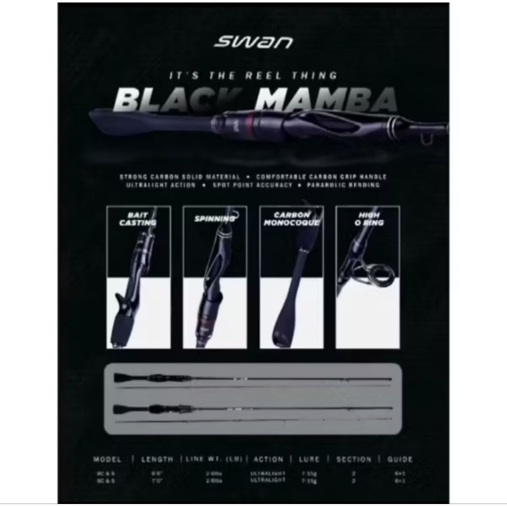 Joran Spinning SWAN BLACK MAMBA