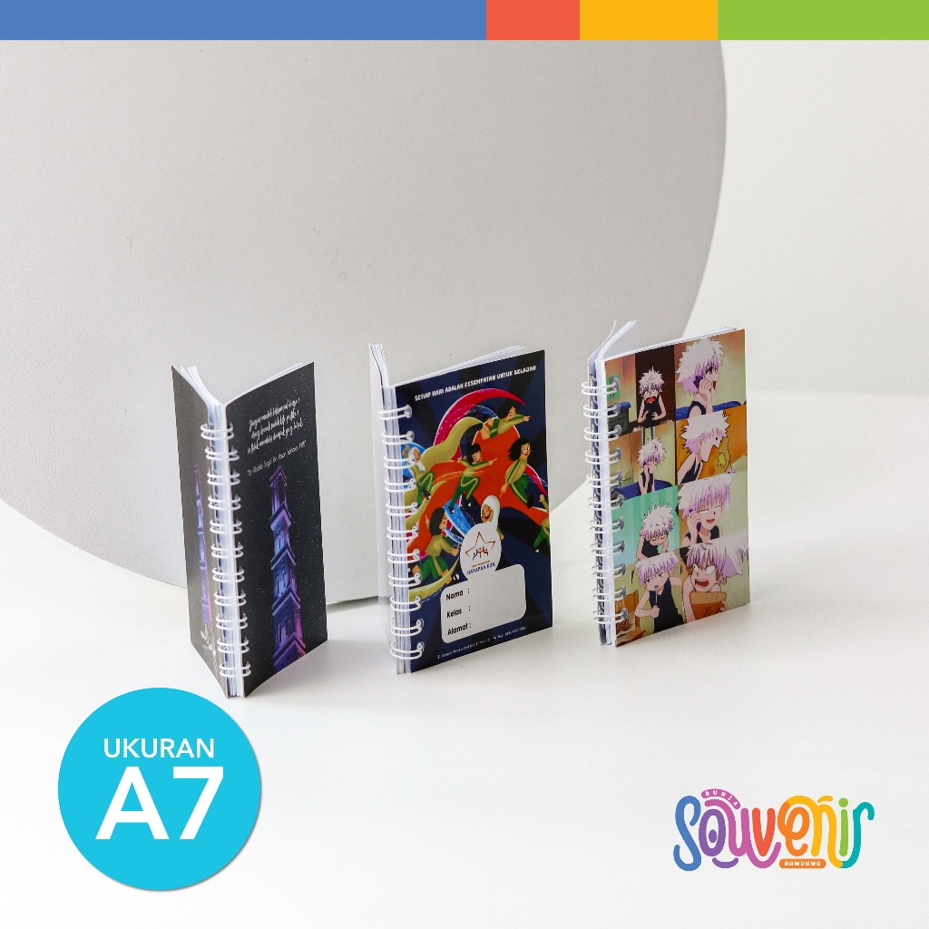 

CUSTOM Notebook & Notepad | Cetak Notes | Souvenir Pernikahan Catatan Event Kegiatan Organisasi Uk A7