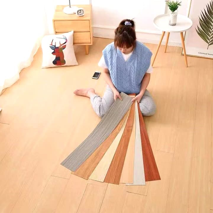 Vinil Lantai Motif Kayu Stiker Lantai Lantai Vinyl Tempel Lantai Vinyl Stiker