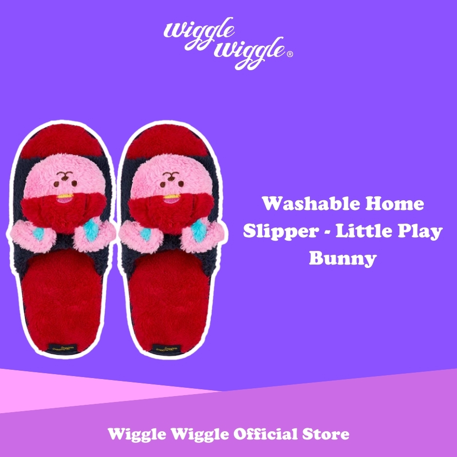 Wiggle Wiggle Washable Home Slipper - Little Play Bunny Sandal Sendal Tidur Rumah Motif Lucu Korea