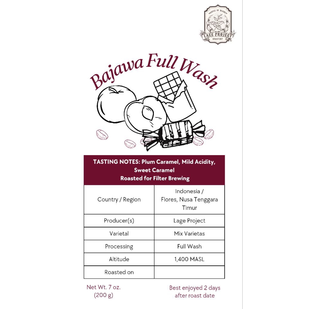 

KOPI ARABIKA FLORES BAJAWA FULL WASH - 200 GRAM - KOPI FILTER