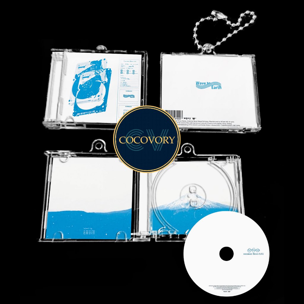 Wave To Earth Mini CD Album Keychain NFC Gantungan Kunci Ganci Keyring dengan Fungsi Streaming Otoma