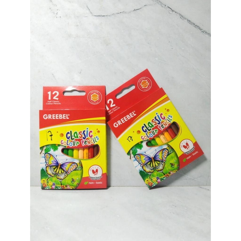 

PENSIL WARNA GREEBEL ISI 12 WARNA / PENSIL CAT KAYU ISI 12 WARNA - GREEBEL