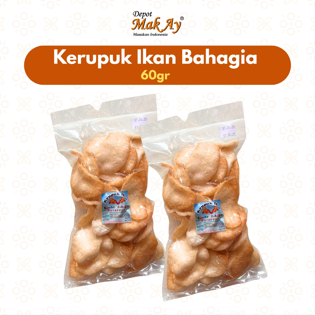 

Kerupuk Ikan Bahagia 60gr Camilan | Jajanan | Surabaya | Snack | Makanan | Keripik | Enak | Nyamil