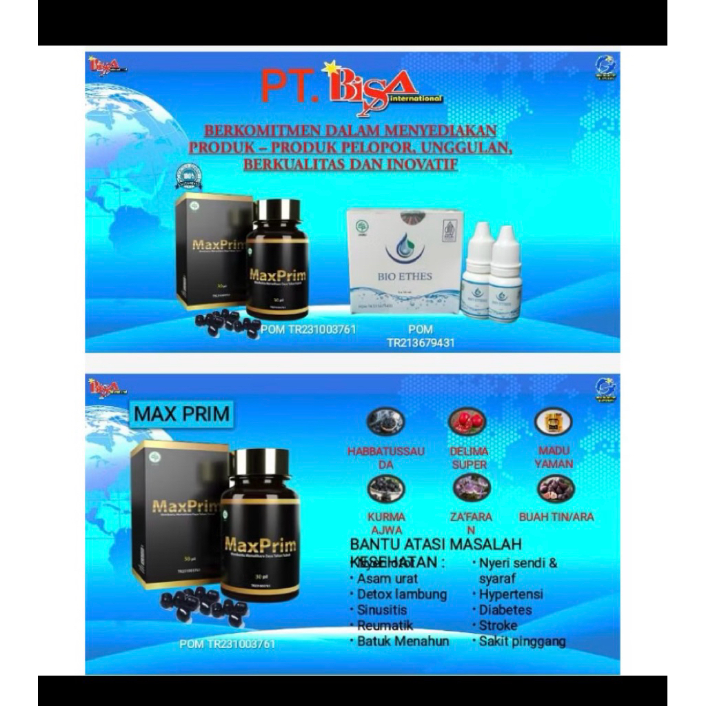 (READY STOK) Max Prim Pil Hitam & Enzym Tetes Bio Ethes Herbal Alami Untuk Kesehatan - Herbal Care