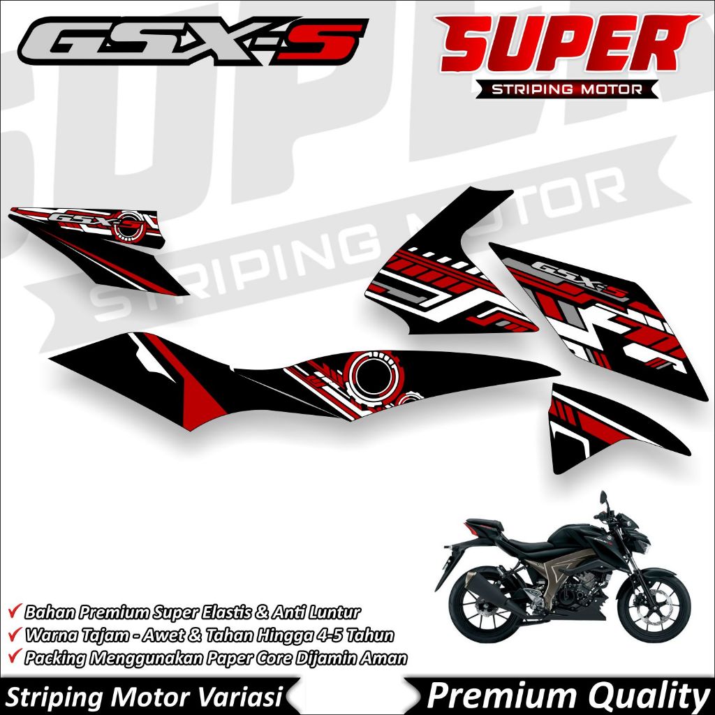 Stiker GSX S150 Anti Luntur keren Striping GSX Striping Suzuki GSX S150 Hitech