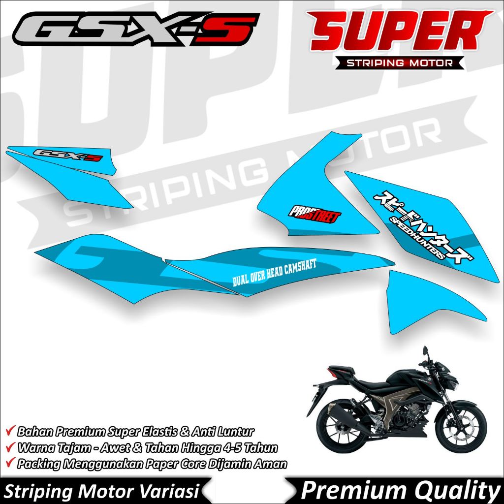 Stiker GSX S150 Anti Luntur keren Striping GSX Striping Suzuki GSX S150 Polos