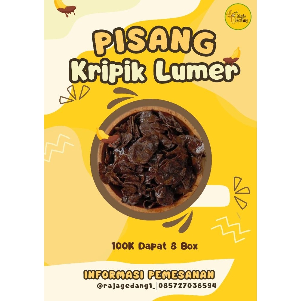 

( BELI 1 GRATIS 7 ) Keripik Pisang Lumer By Raja Gedang